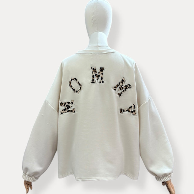 Mommy Sweater | beige-luipaard