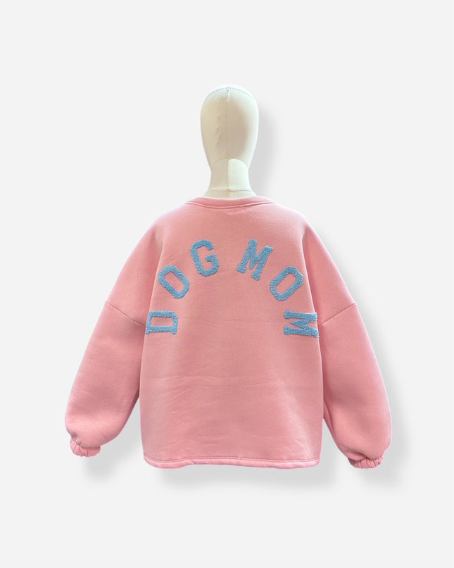 Dogmom sweater | roze-blauw