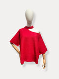 Open hals knit | rood