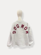 Dogmom Sweater | grijs-bordeaux