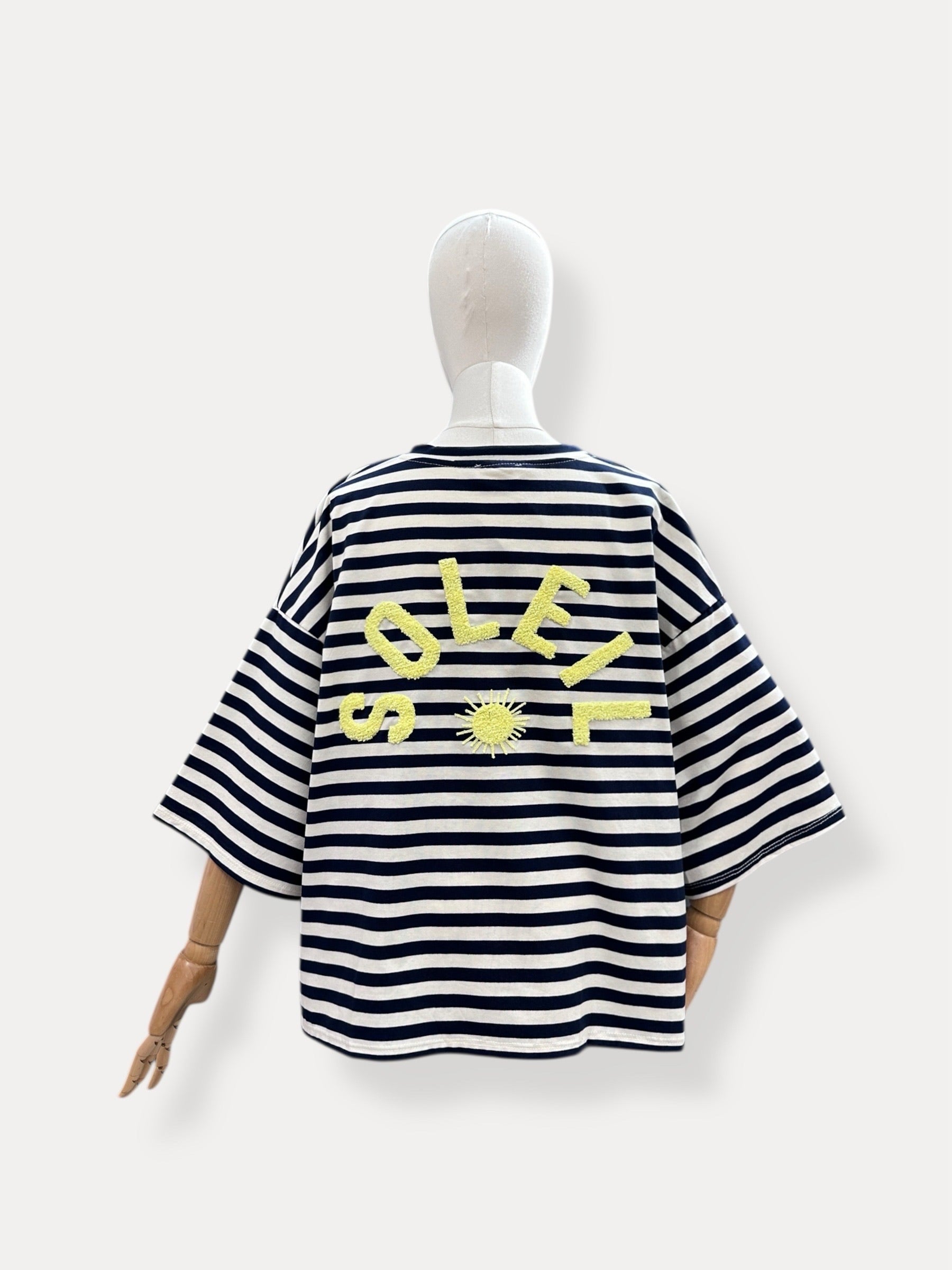 T-shirt streep Soleil | marine