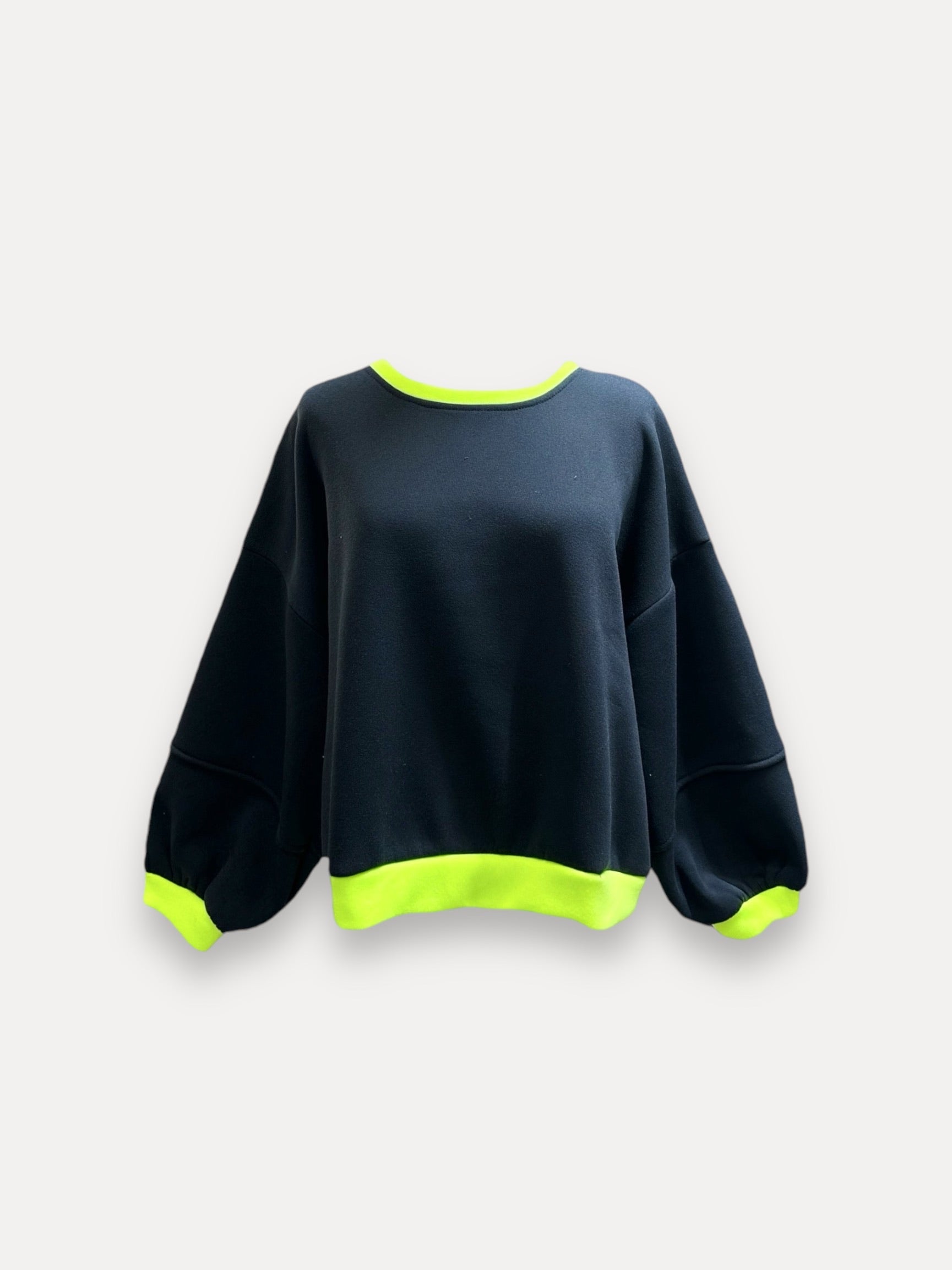 Fluo Sweater | marine-geel