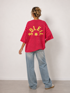 T-shirt streep Soleil | rood