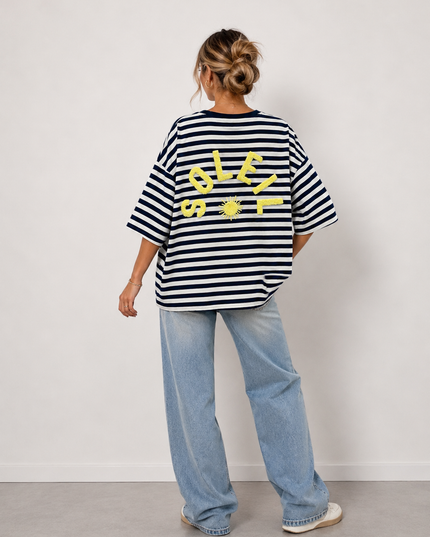 T-shirt streep Soleil | marine