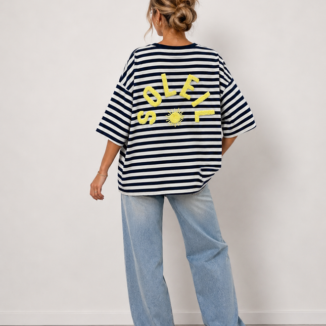 T-shirt streep Soleil | marine