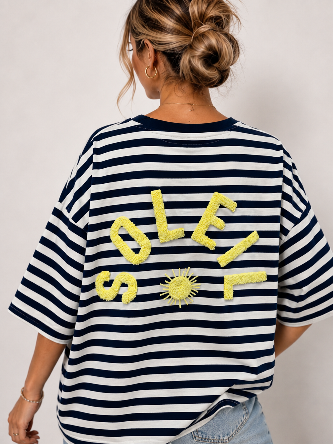 T-shirt streep Soleil | marine