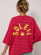 T-shirt streep Soleil | rood