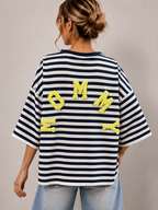 T-shirt streep Mommy | marine