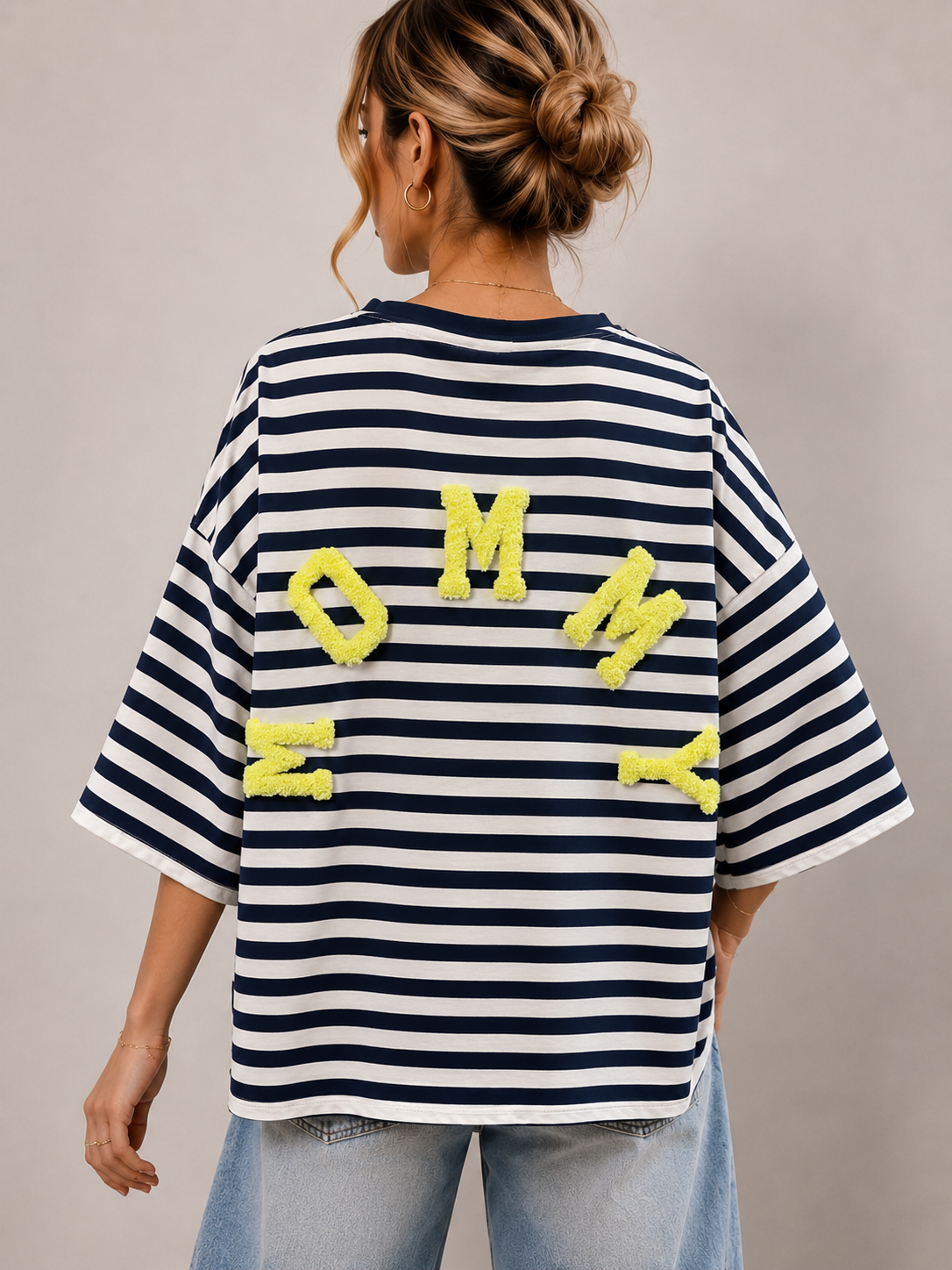 T-shirt streep Mommy | marine