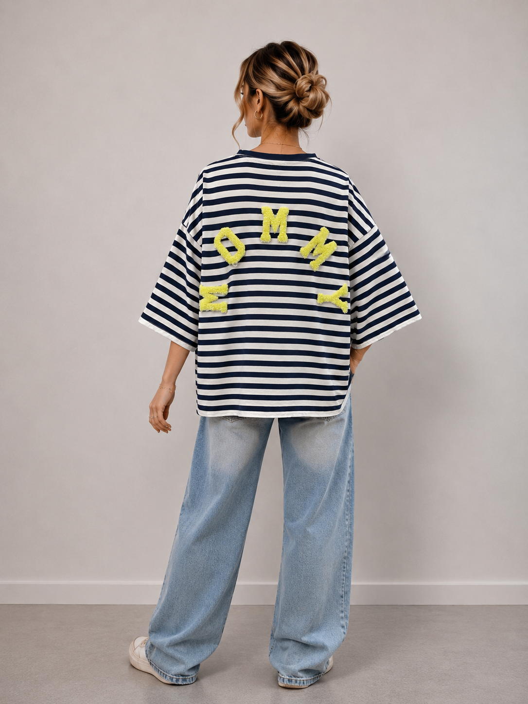T-shirt streep Mommy | marine