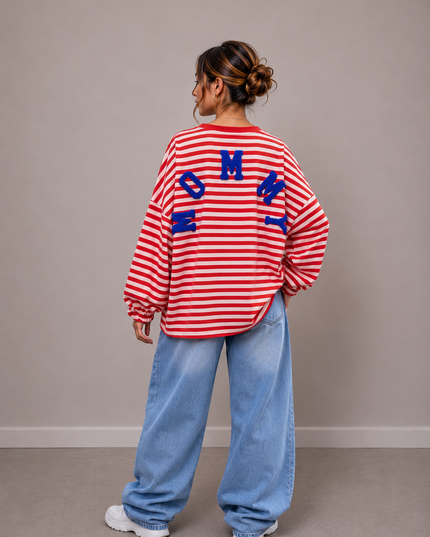 STRIPED MOMMY SWEATER