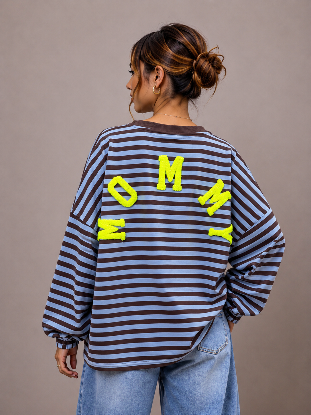 Mommy Streep Sweater | bruin-blauw
