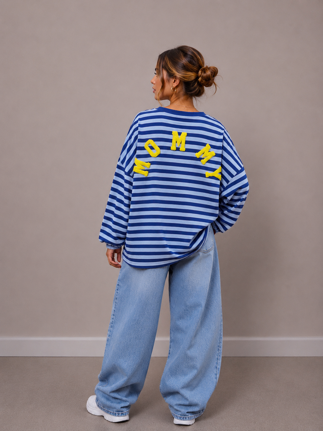 Mommy Streep Sweater | blauw-geel