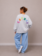 Catmom sweater | grey-multi