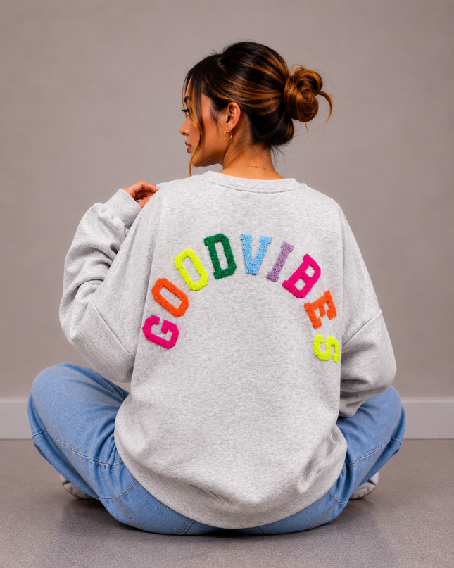Goodvibes Sweater | grey-multi