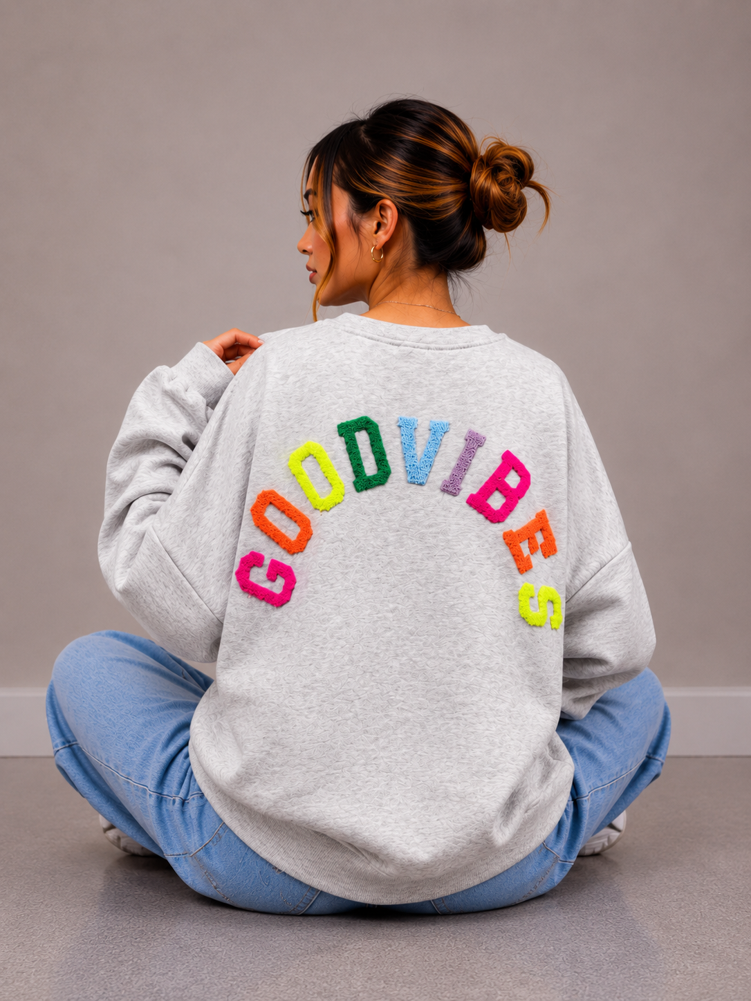 Goodvibes Sweater | grijs-multi