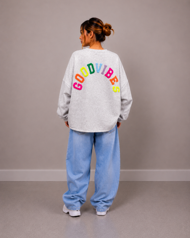 Goodvibes Sweater | grey-multi