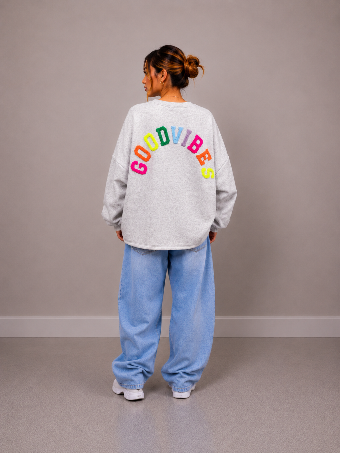 Goodvibes Sweater | grijs-multi
