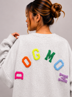 Dogmom Sweater | grey-multi
