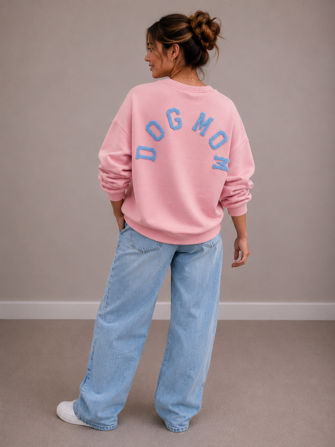 Dogmom Sweater | roze-blauw