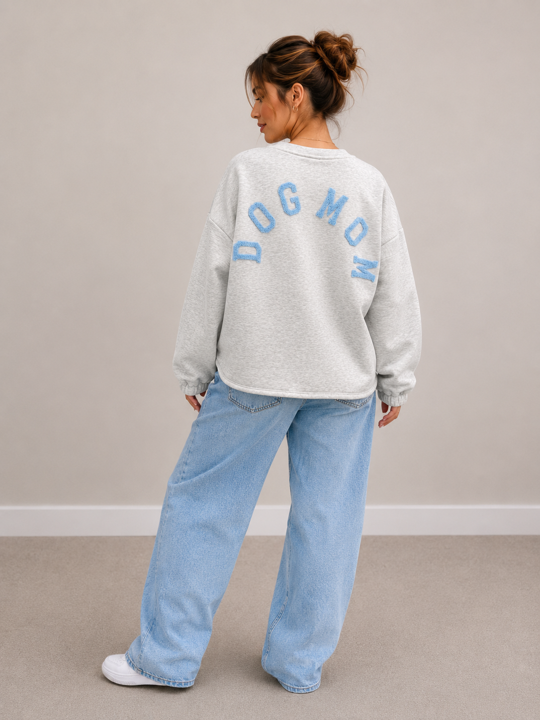 Dogmom Sweater | grijs-blauw