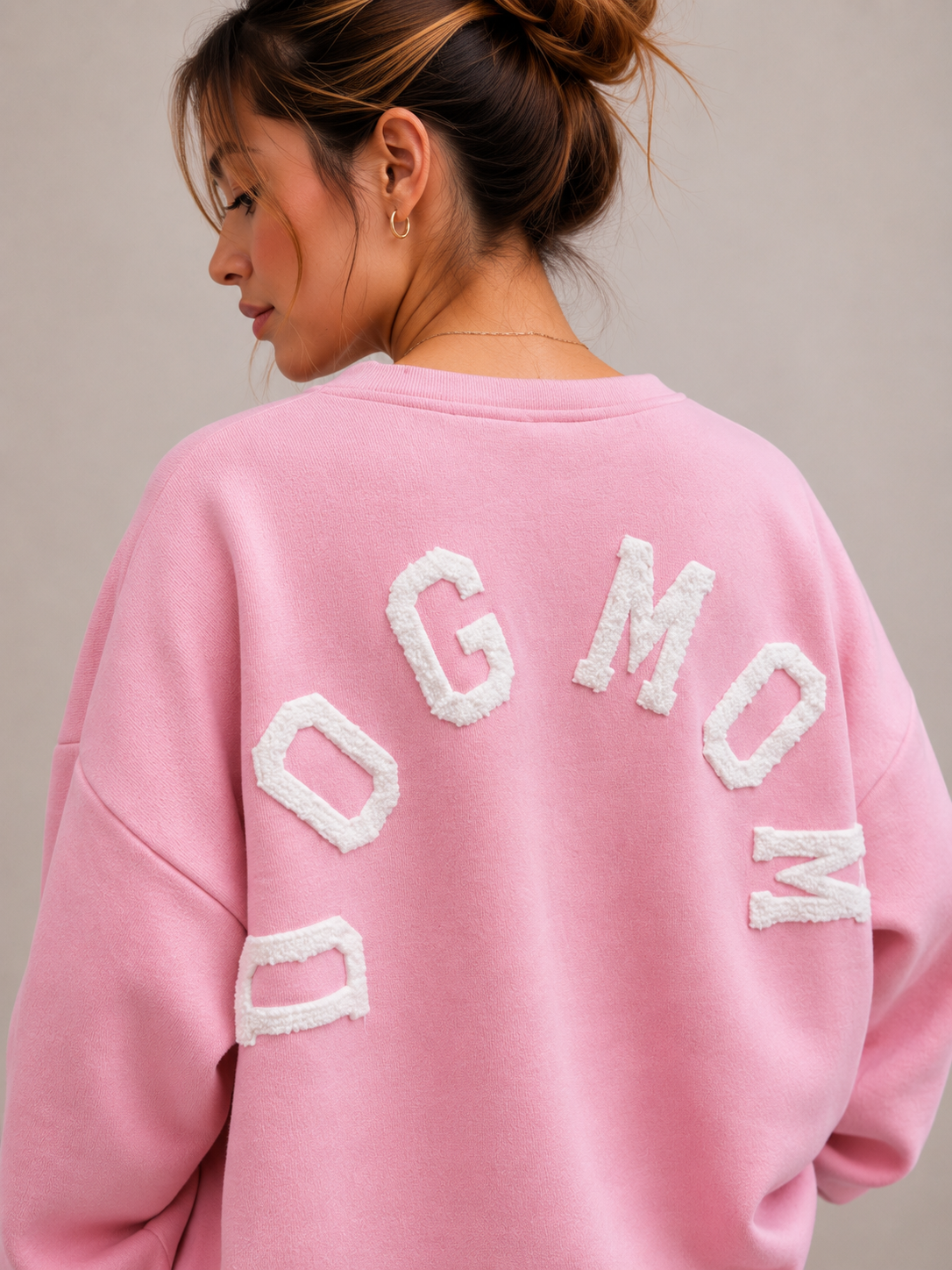Dogmom Sweater | roze-wit