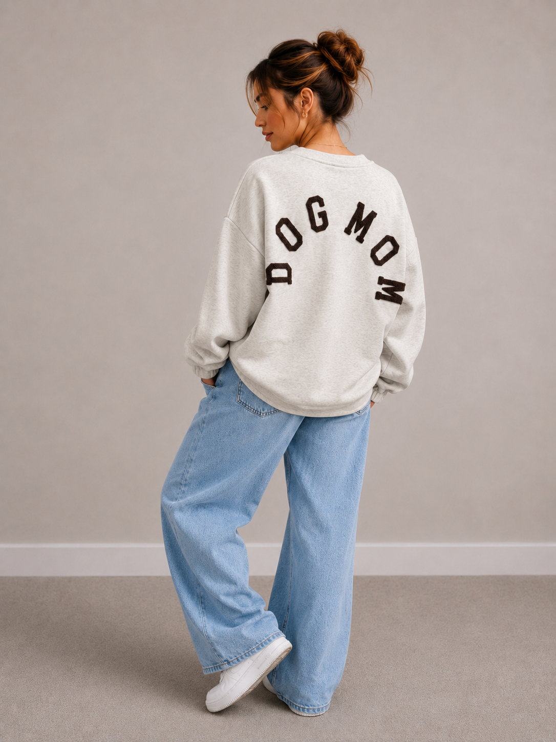 Dogmom Sweater | beige-bruin