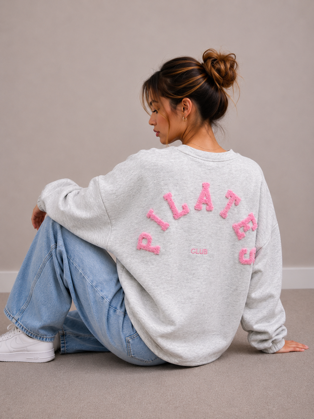 Pilates Sweater | grijs-roze