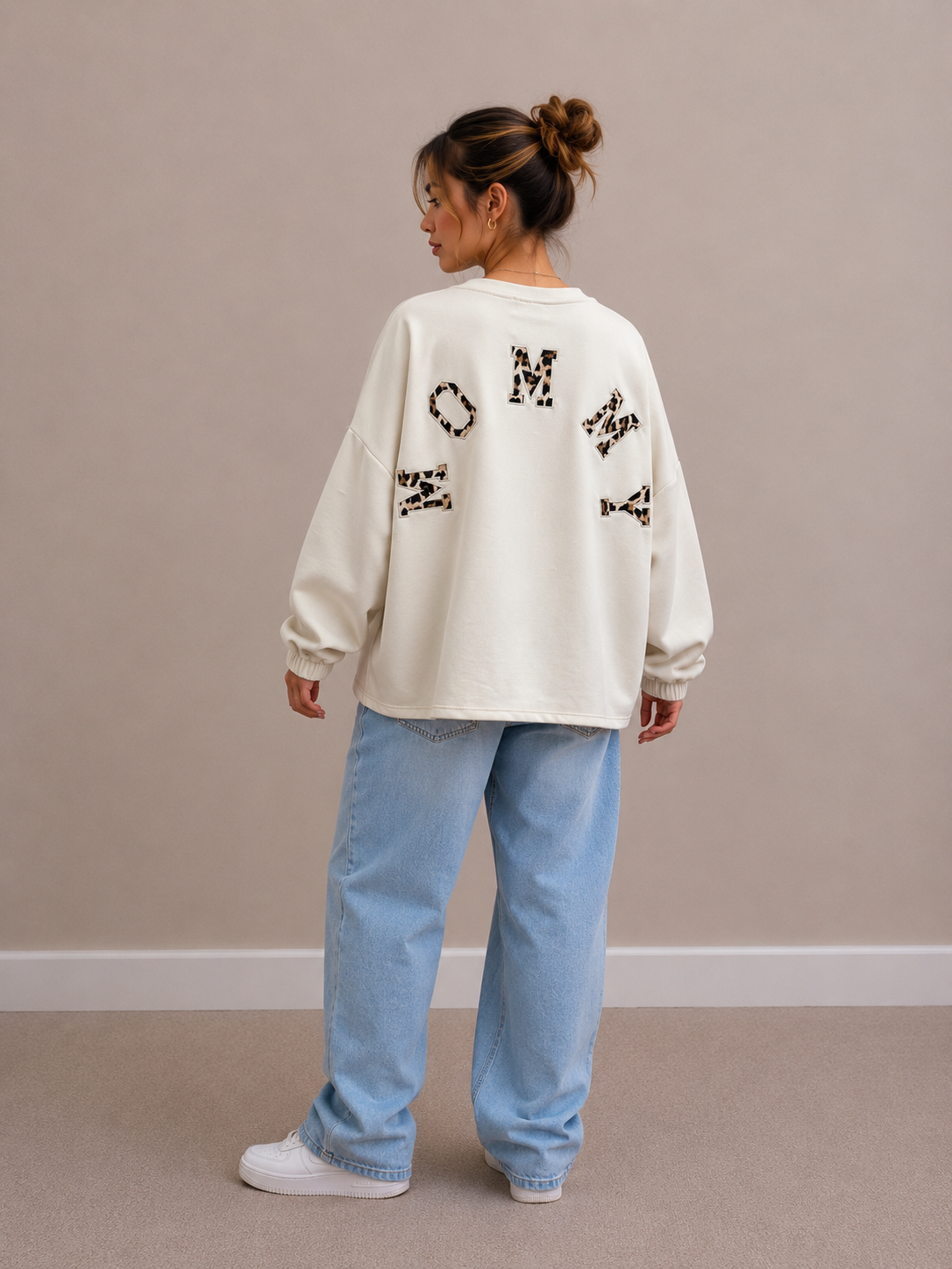 Mommy Sweater | beige-luipaard