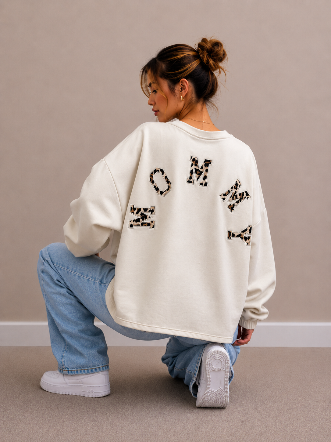 Mommy Sweater | beige-luipaard