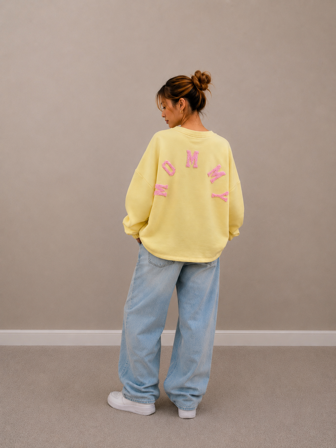 Mommy Sweater | geel-roze