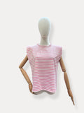 Streep Top | roze-wit