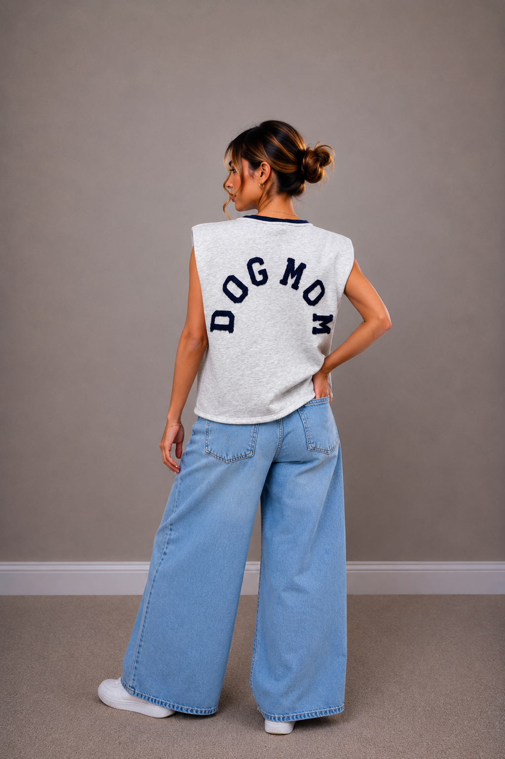 Dogmom Shirt | grijs-zwart