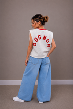 Dogmom Shirt | grijs-rood