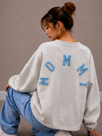 Mommy Sweater | grijs-blauw