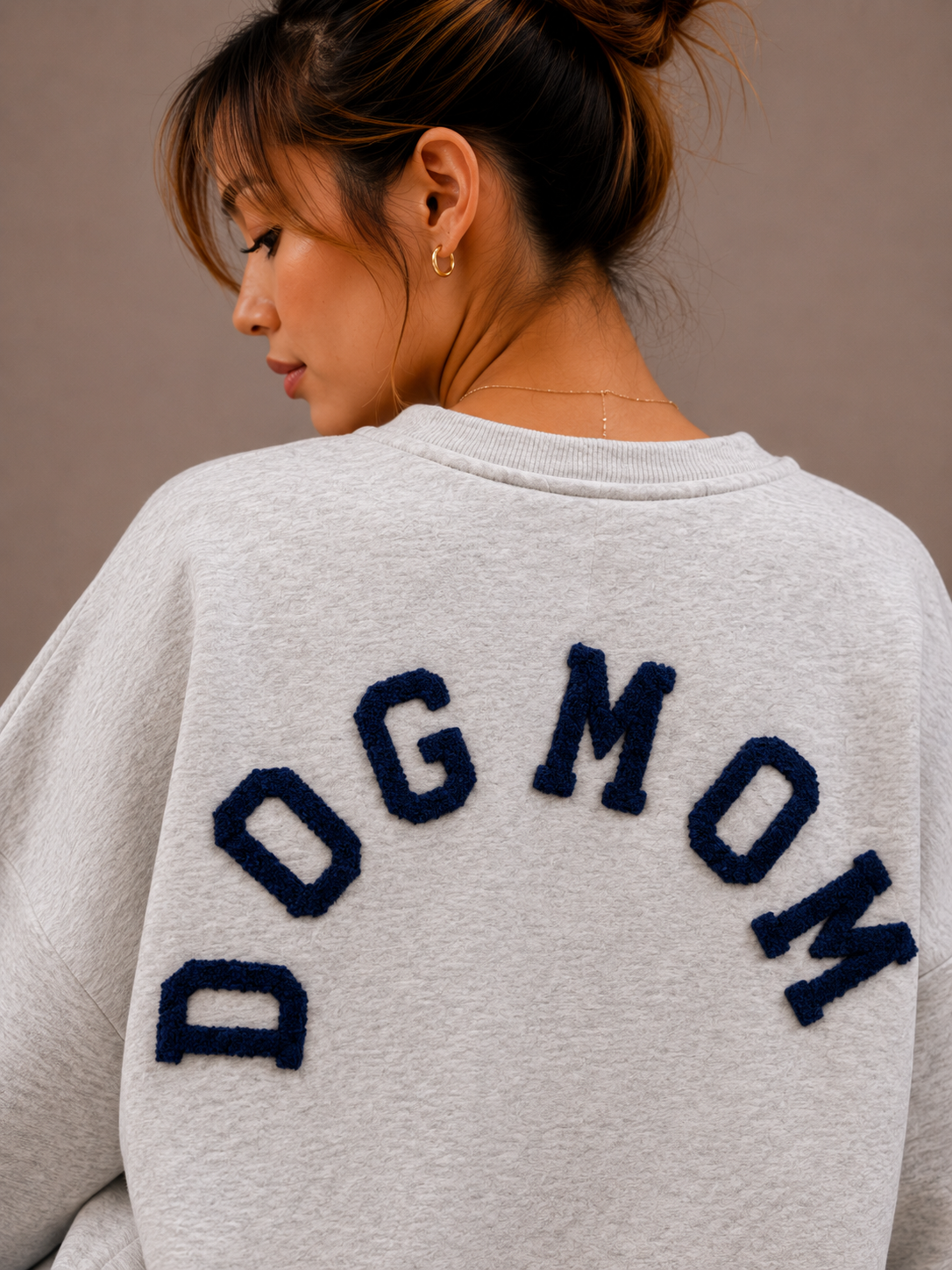 Dogmom Sweater | grijs-marine
