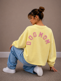 Dogmom Sweater | geel-roze