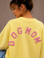 Dogmom Sweater | geel-roze