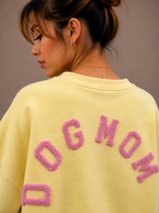 Dogmom Sweater | geel-roze