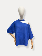 Open Hals Knit | kobalt