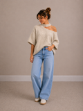 Open Hals Knit | beige