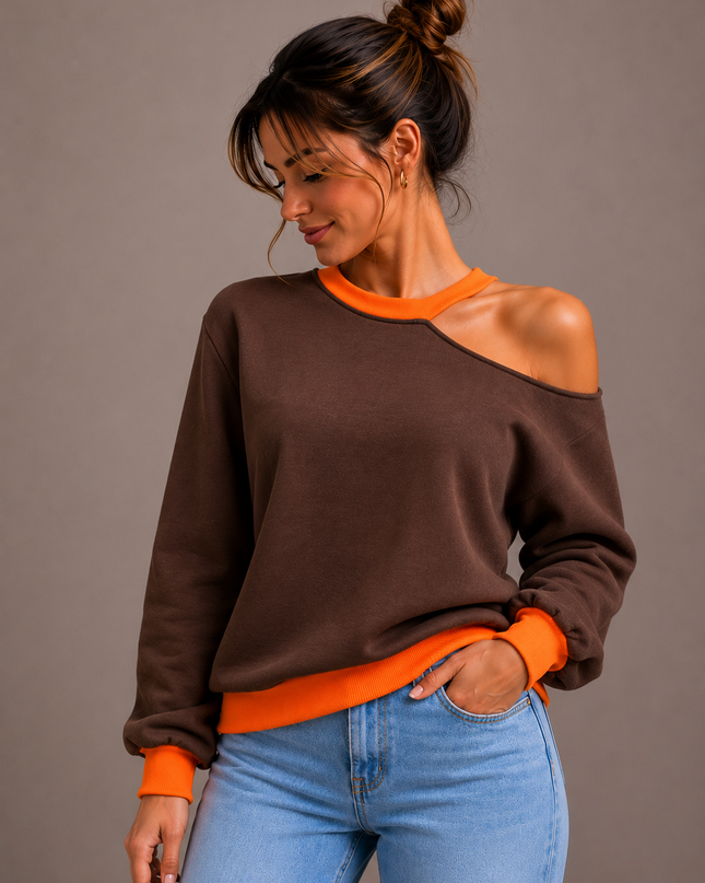 CUT OUT FLUO SWEATER