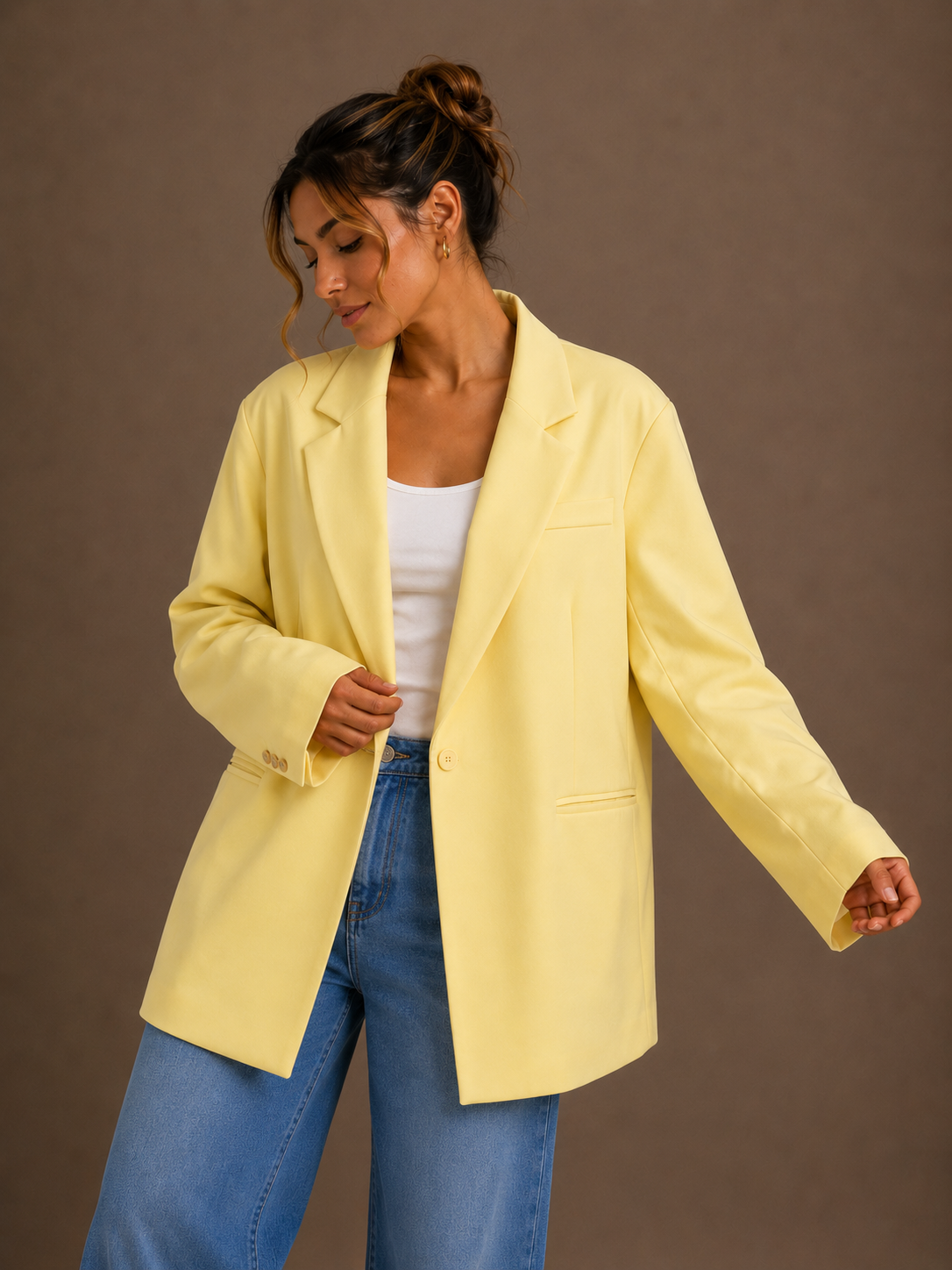 Oversized blazer | geel