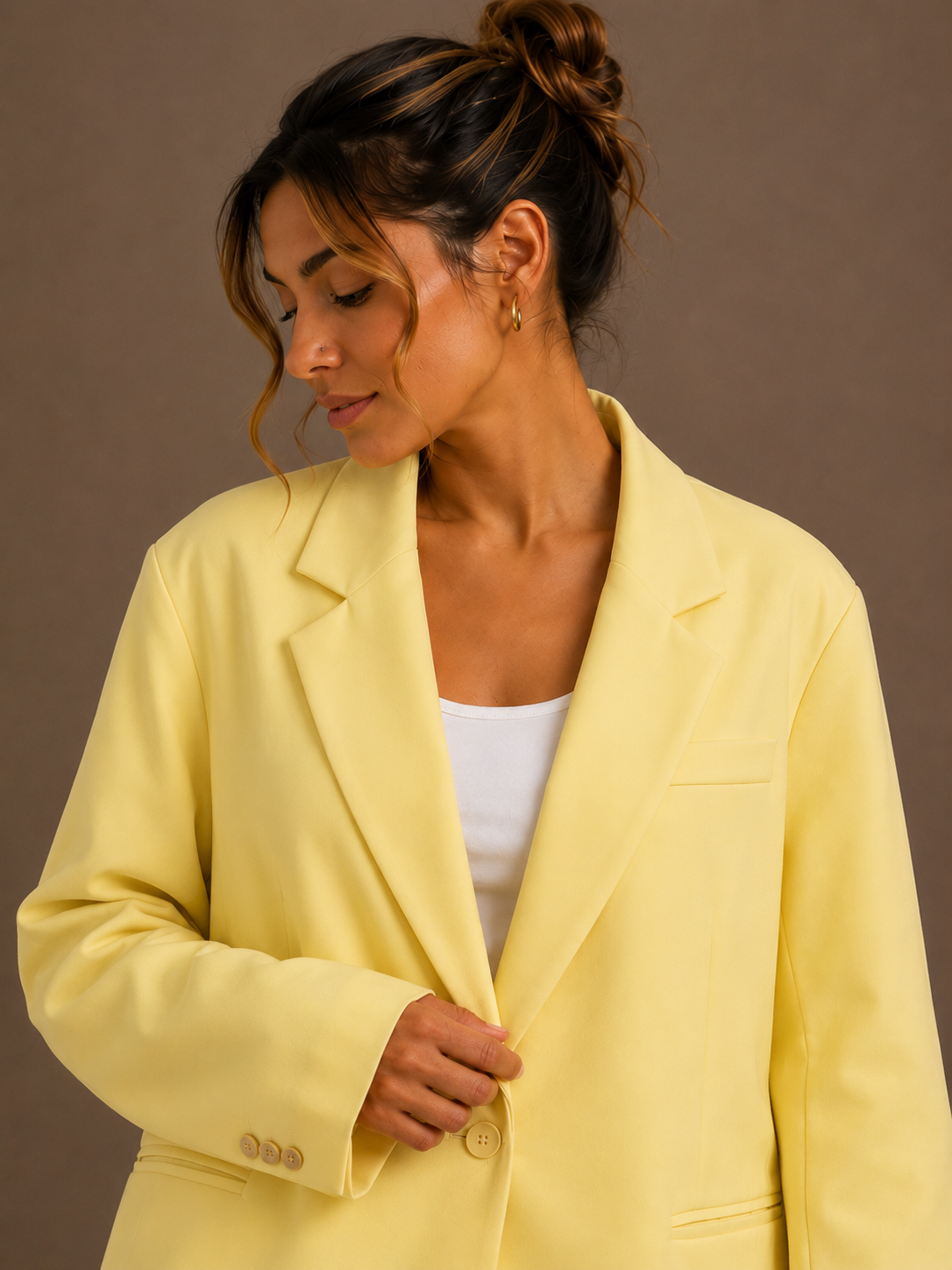 Oversized blazer | geel