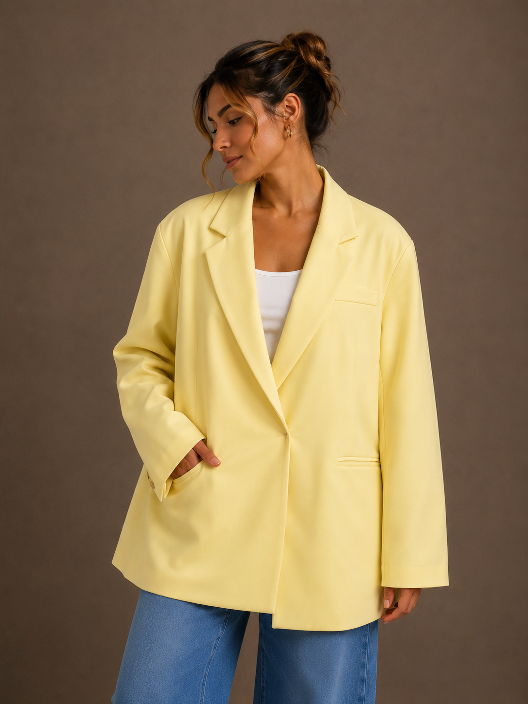 Oversized blazer | geel