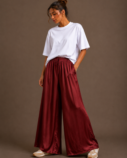 SATIN LOOSE PANTS