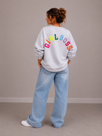 Girlmom sweater | grey-red