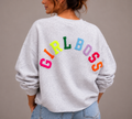 Girlmom sweater | grey-red