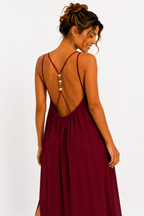 Pearl Back Maxi Jurk
