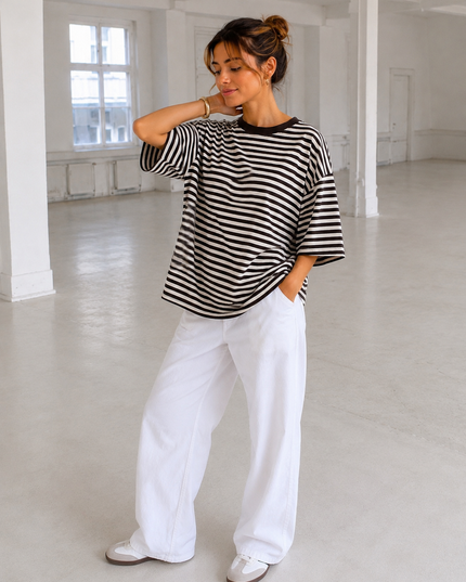 OVERSIZED STRIPED T-SHIRT